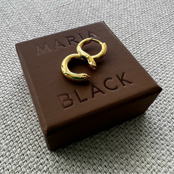 MARIA BLACK Gold Tula Broken Infinity Hoop Earring - Picture 14 of 16